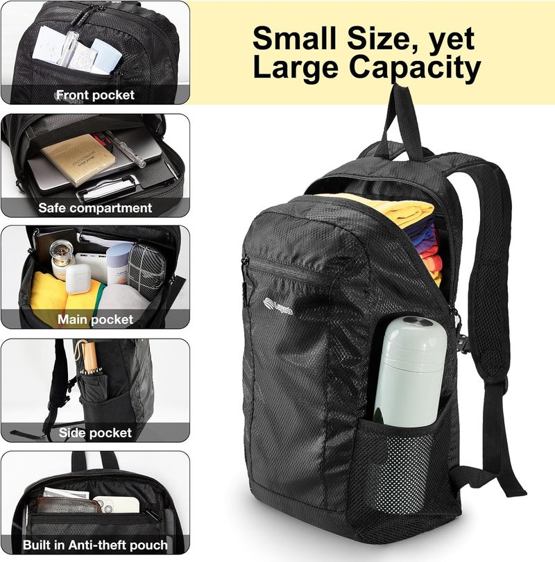 VPBAGE Store 15L Water-resistant Hiking Daypack, Small Backpack Travel Outdoor, Lightweight Day Pack with Tool Loops - Image 4